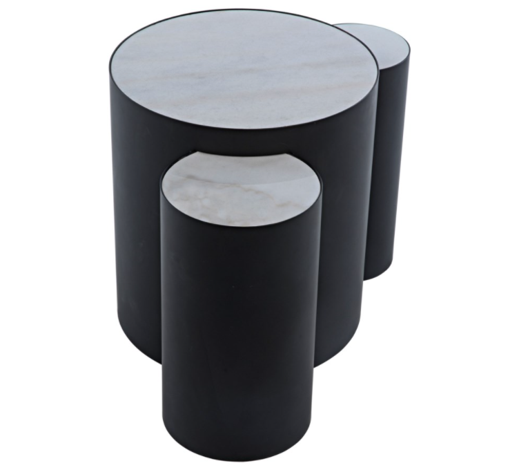 Coco Side Table, Black Metal