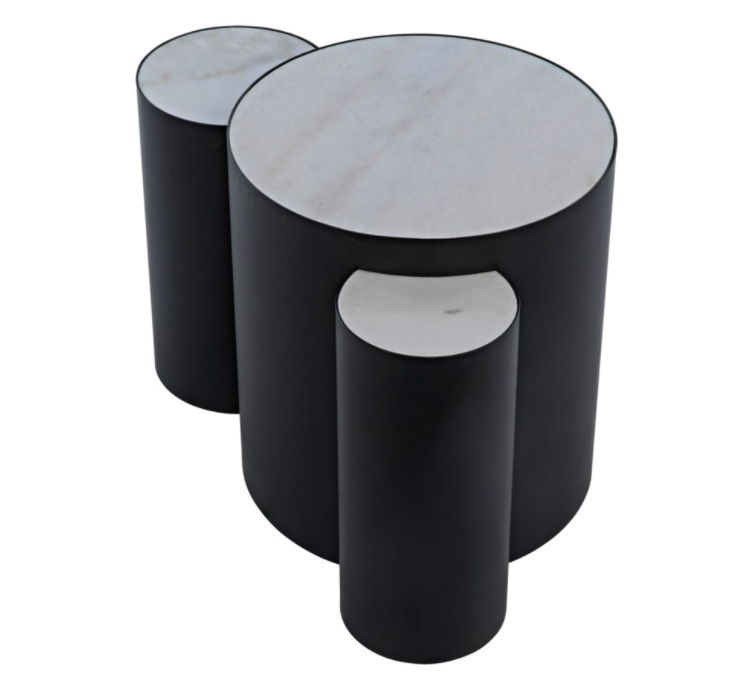 Coco Side Table, Black Metal