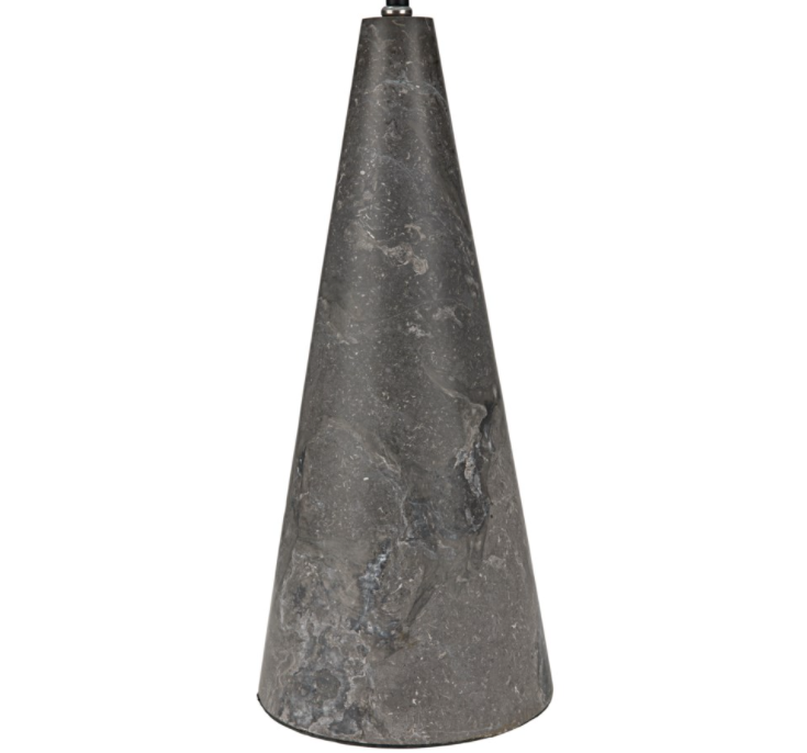 Cone Lamp w/Shade, Black Marble
