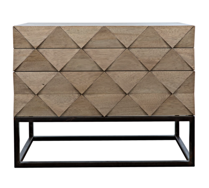 Draco Sideboard with Metal Stand, Washed Walnut