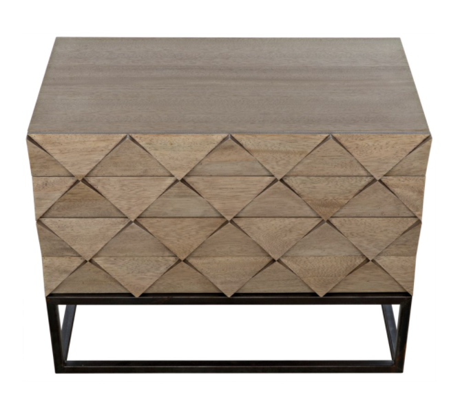 Draco Sideboard with Metal Stand, Washed Walnut