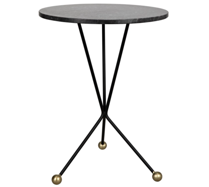 Elan Side Table, Black Metal