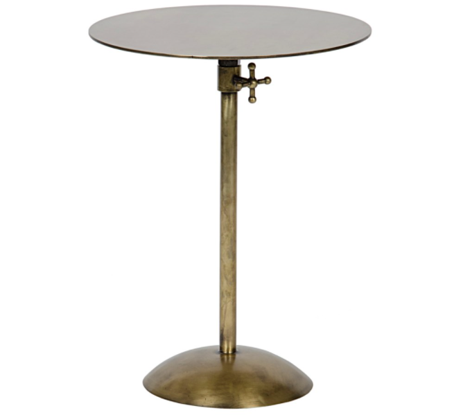 Felix Side Table, Antique Brass