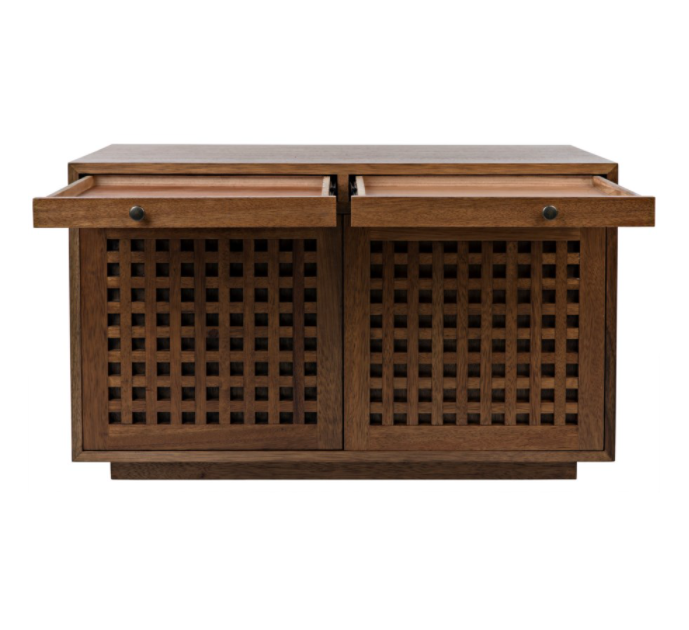 Genti 2 Door Sideboard, Dark Walnut