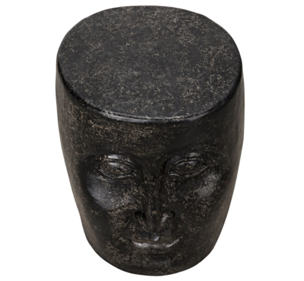 Head Side Table, Black Fiber Cement