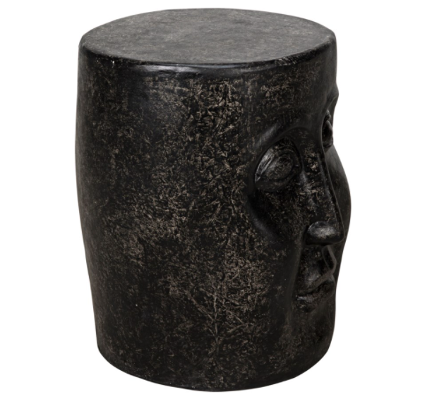 Head Side Table, Black Fiber Cement