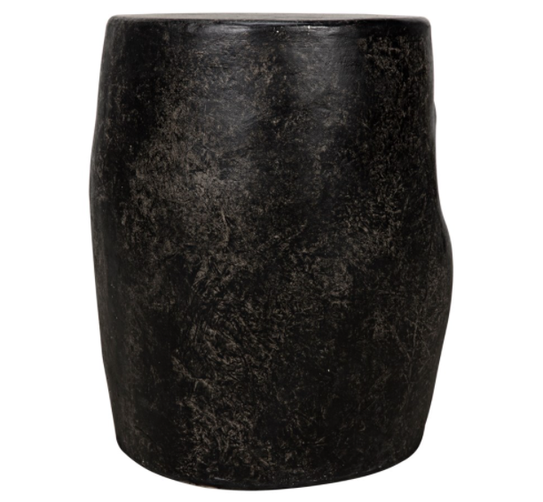 Head Side Table, Black Fiber Cement