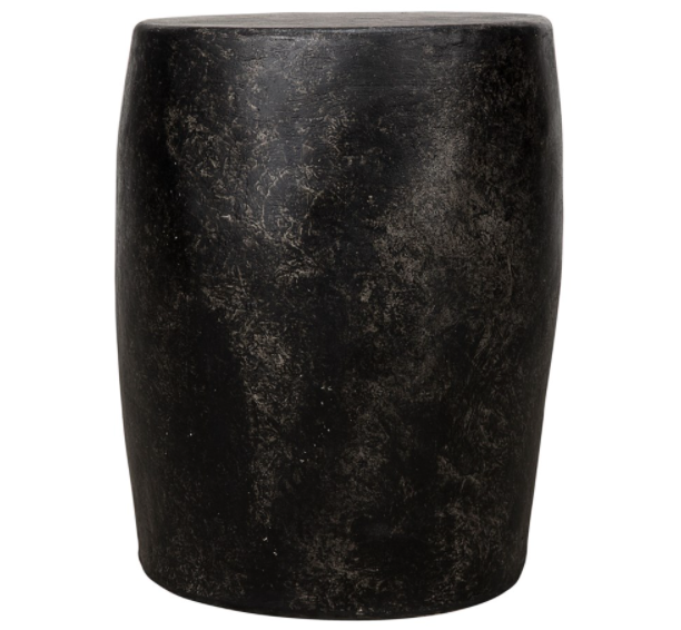 Head Side Table, Black Fiber Cement