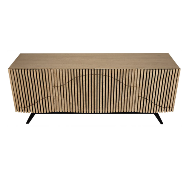 Illusion Sideboard with Metal Base, Bleached Walnut