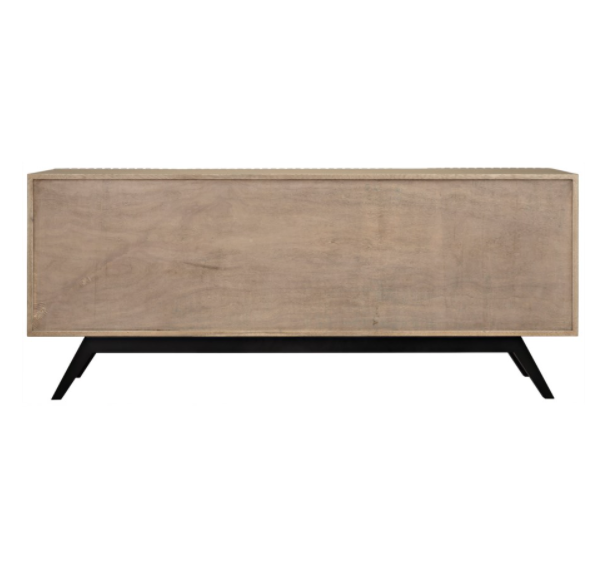 Illusion Sideboard with Metal Base, Bleached Walnut