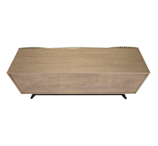 Illusion Sideboard with Metal Base, Bleached Walnut