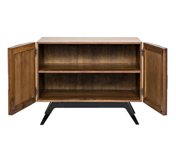 Illusion Single Sideboard, Walnut and Metal