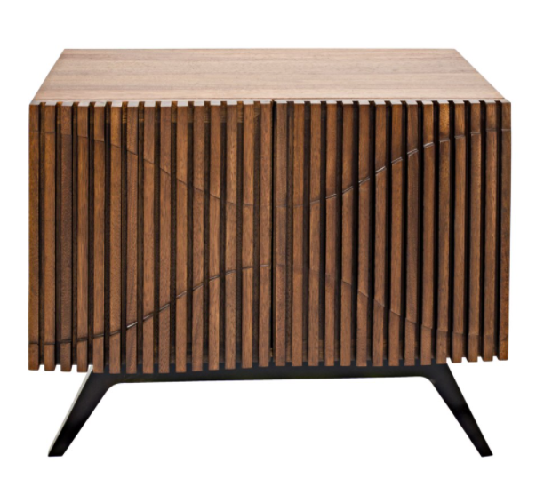 Illusion Single Sideboard, Walnut and Metal