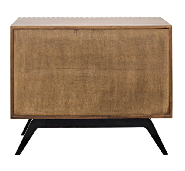 Illusion Single Sideboard, Walnut and Metal