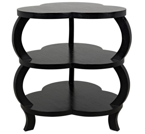 Kamala Side Table, Hand Rubbed Black