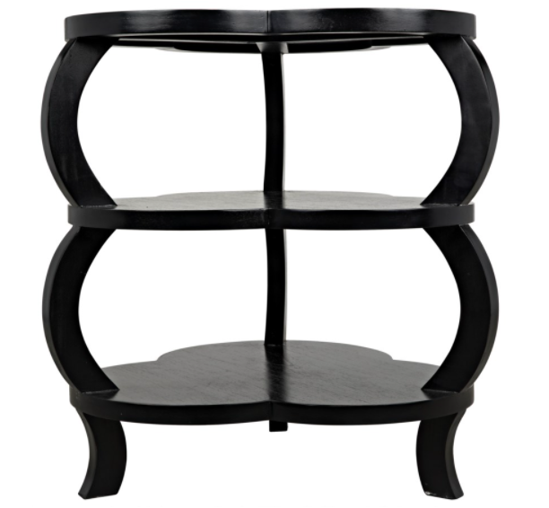 Kamala Side Table, Hand Rubbed Black