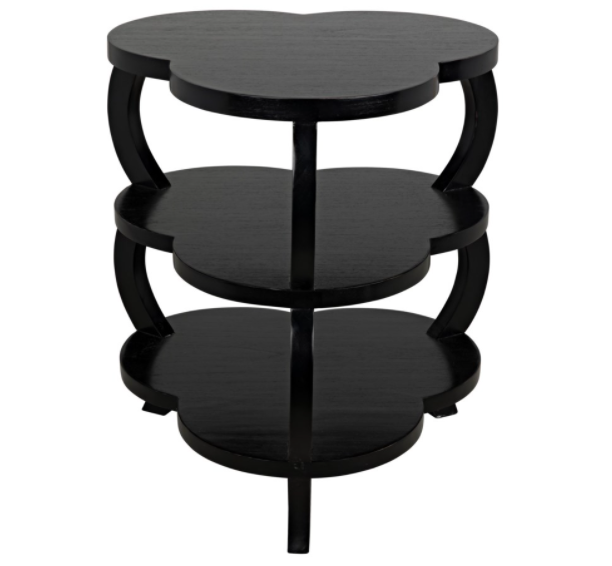 Kamala Side Table, Hand Rubbed Black