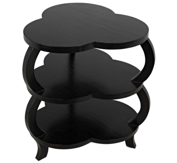 Kamala Side Table, Hand Rubbed Black