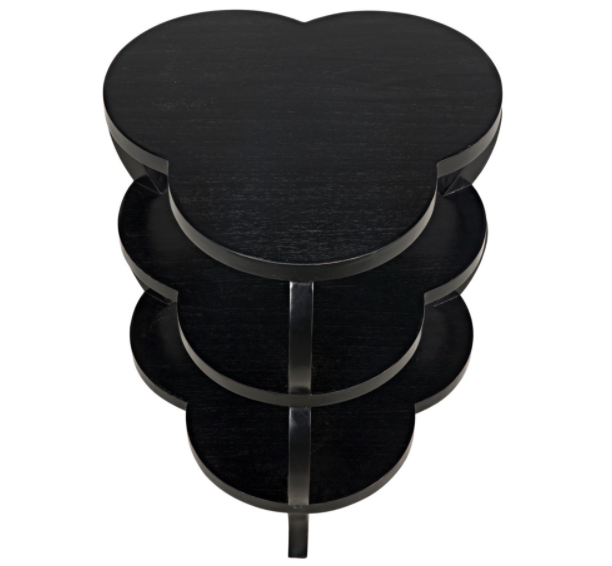 Kamala Side Table, Hand Rubbed Black