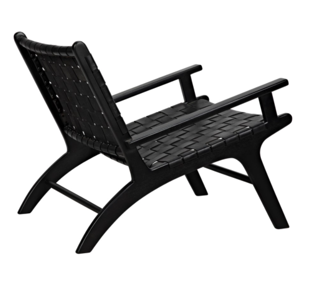 Kamara Arm Chair Black w/Black Leather
