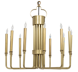 Kooper Chandelier, Antique Brass