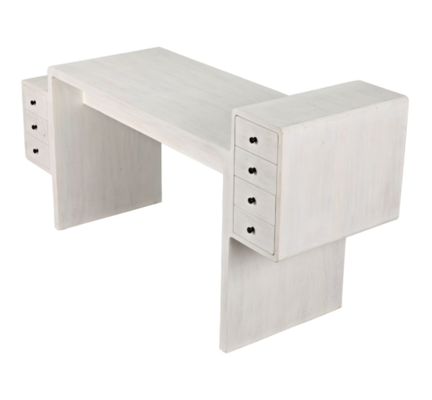 Lance Desk, White Wash