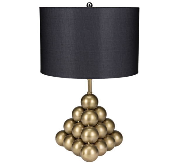 Lea Table Lamp w/ Shade, Antique Brass