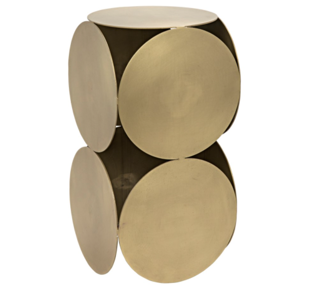 Lola Side Table, Antique Brass