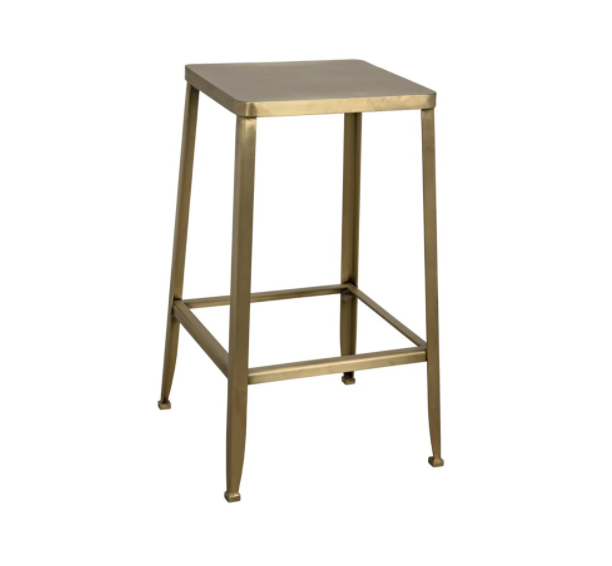 Mauro Counter Stool, Antique Brass