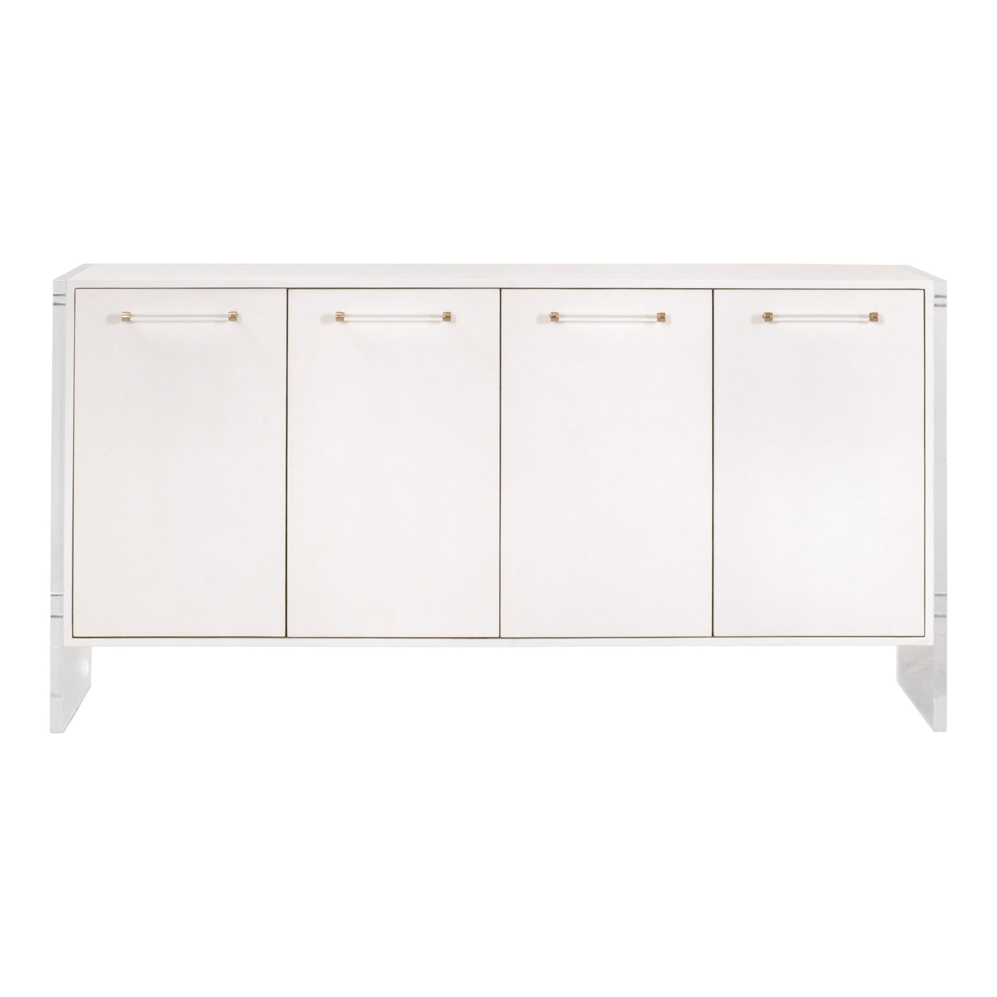 Sonia Shagreen Media Sideboard, Clear