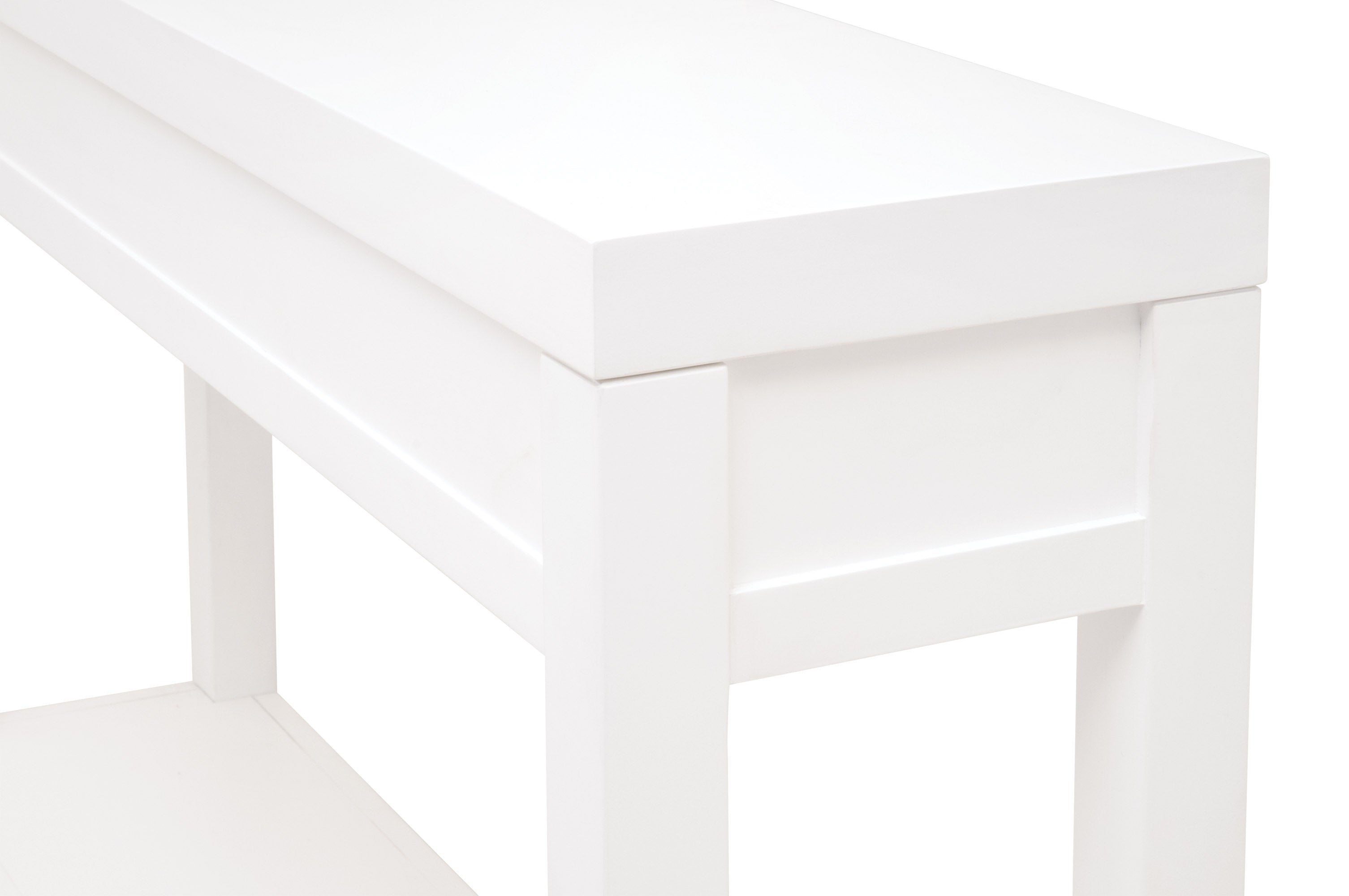 Stella Narrow Console Table, Matte White