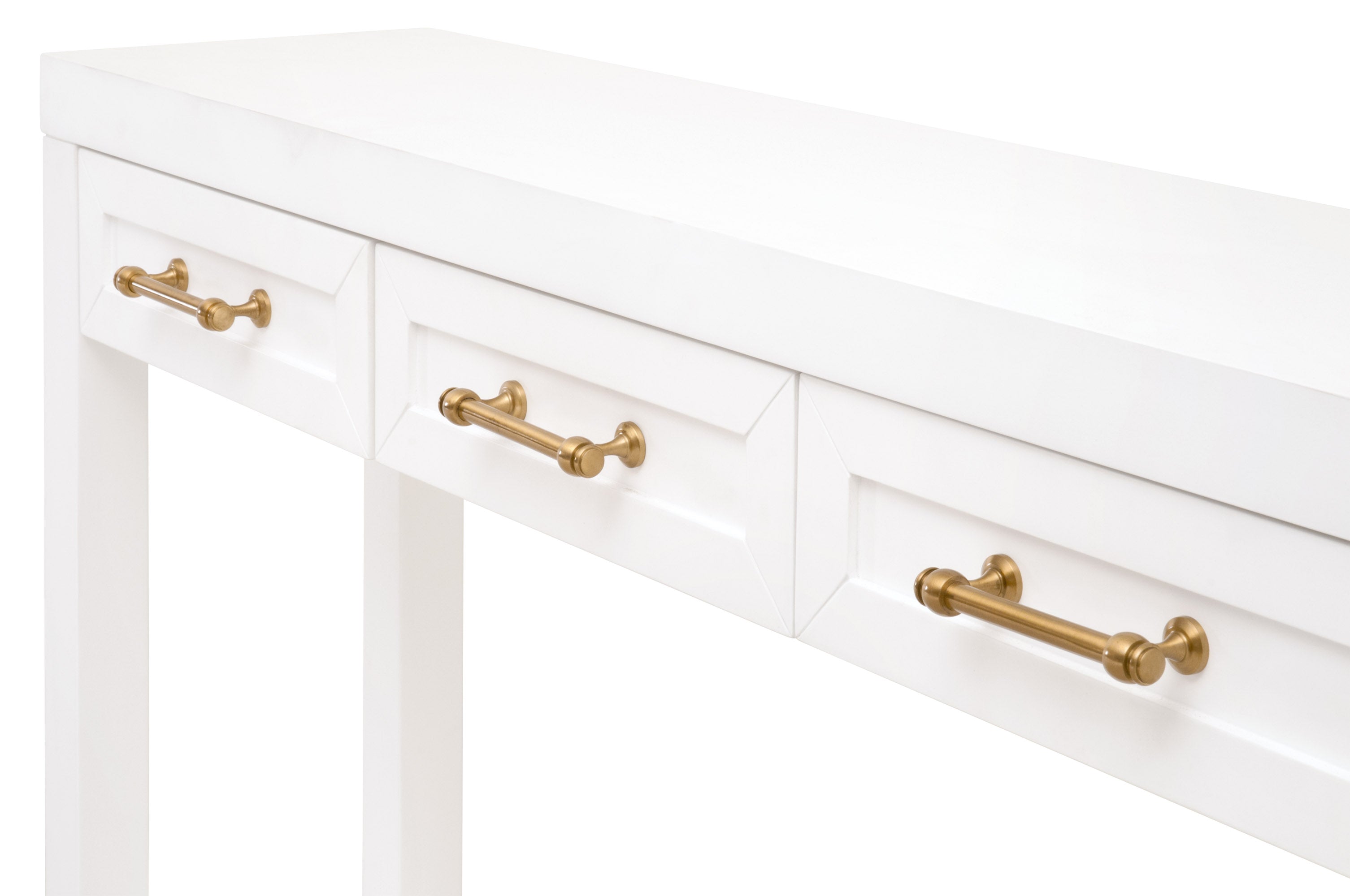 Stella Narrow Console Table, Matte White