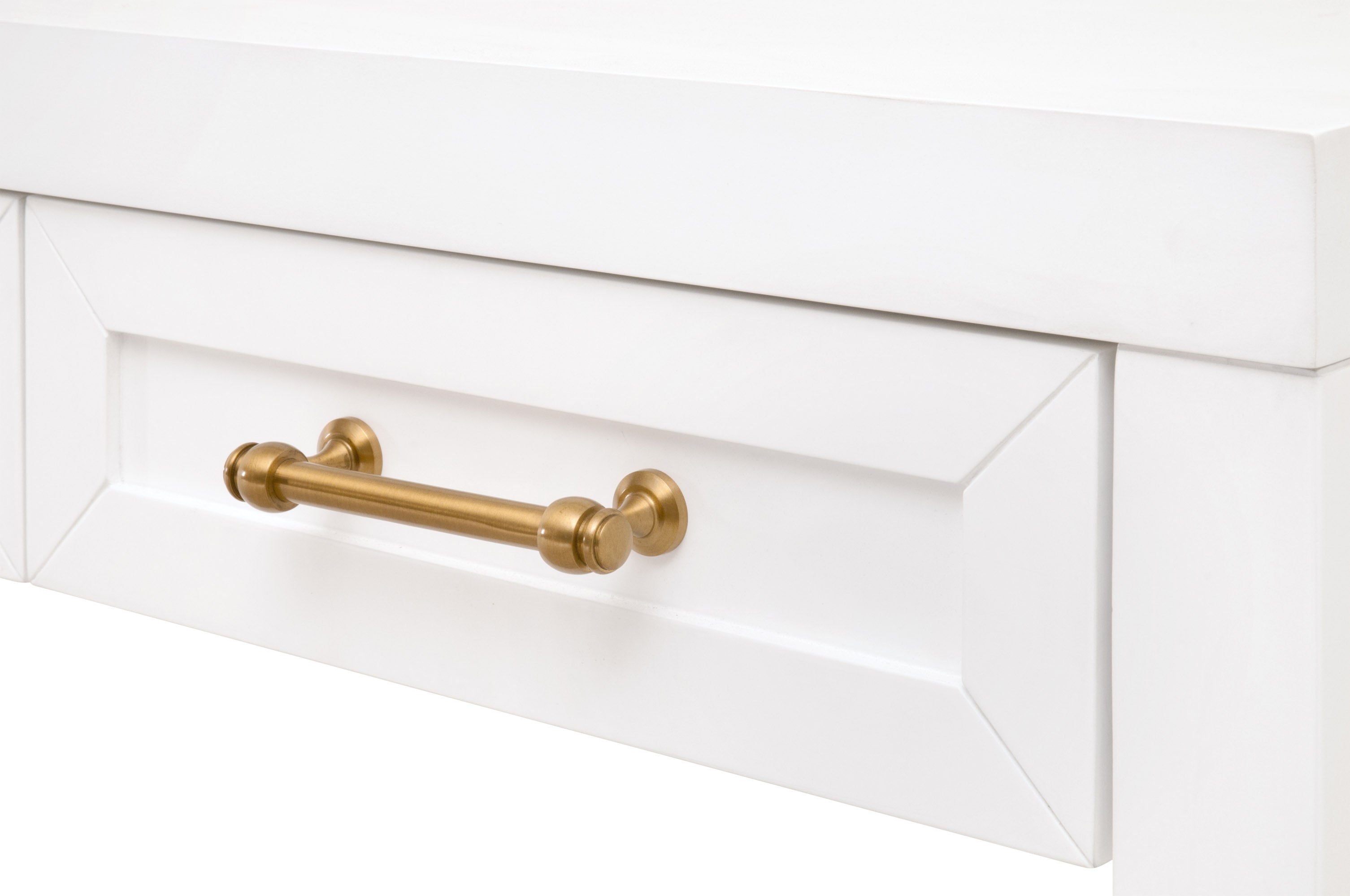 Stella Narrow Console Table, Matte White