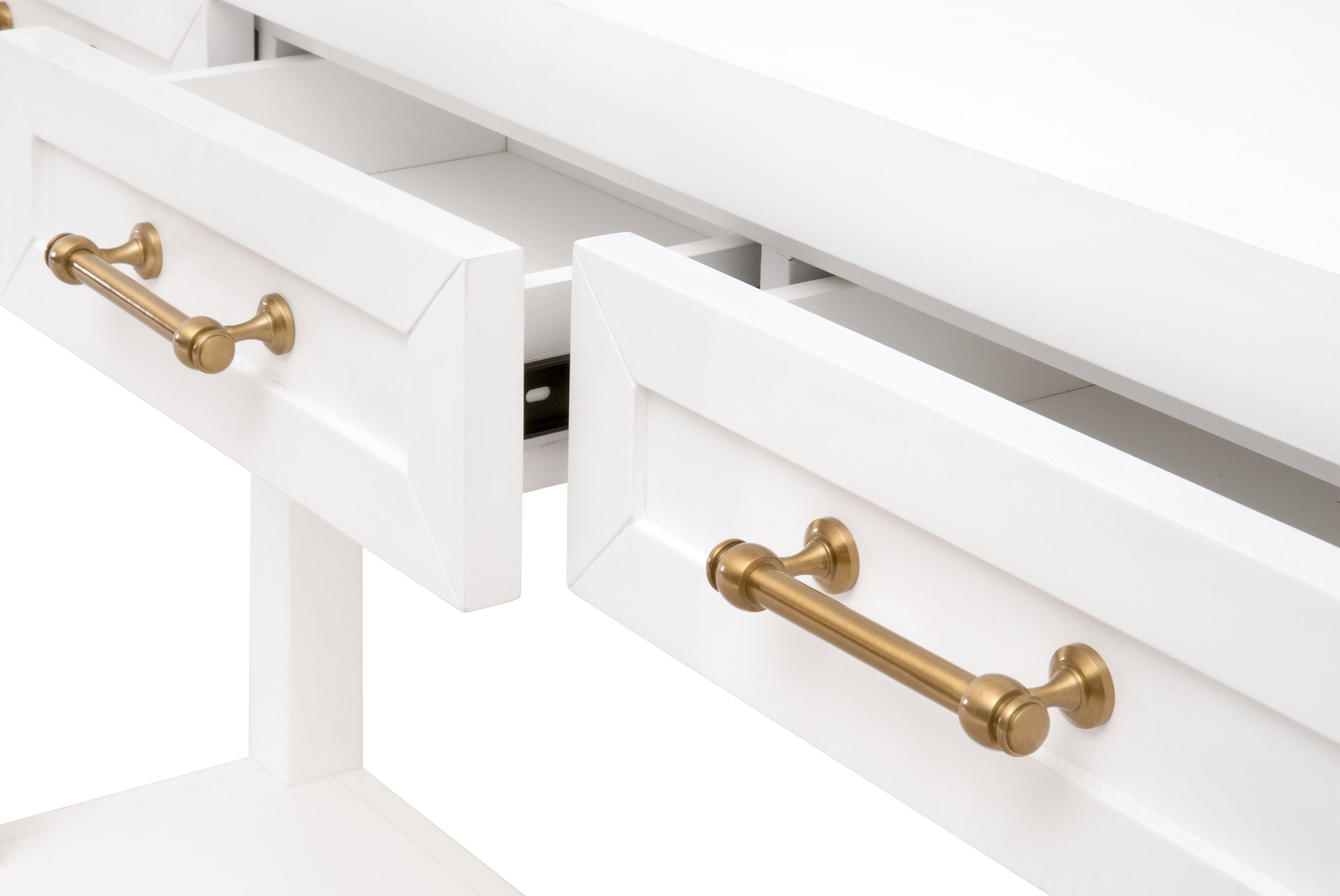 Stella Narrow Console Table, Matte White