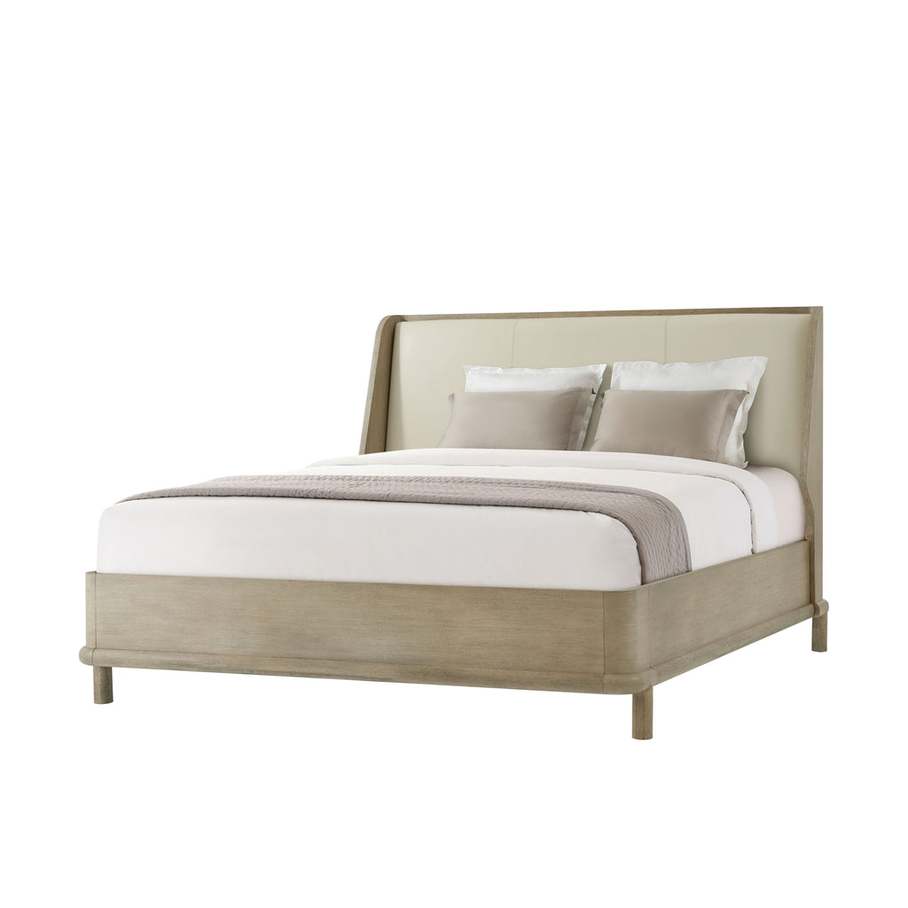 Repose Wooden with Upholstered Headboard Cali King Bed