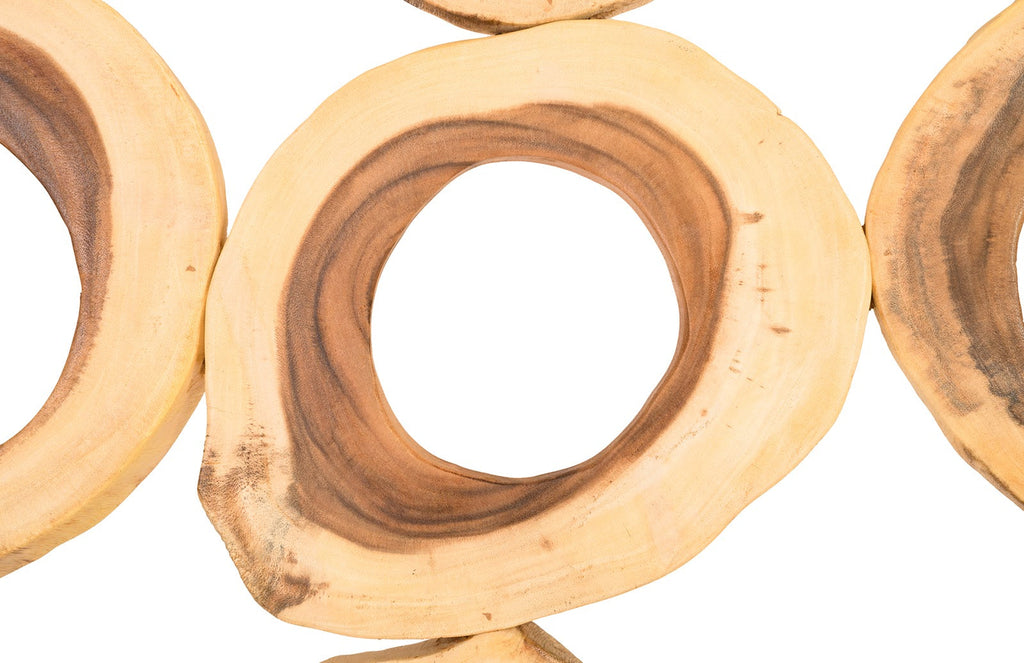 Chuleta Rings Wall Art, Chamcha Wood, Rectangular