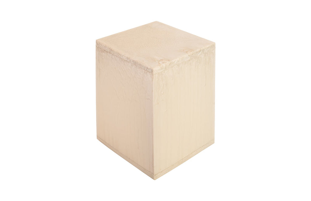 Mother of Pearl Stool, White