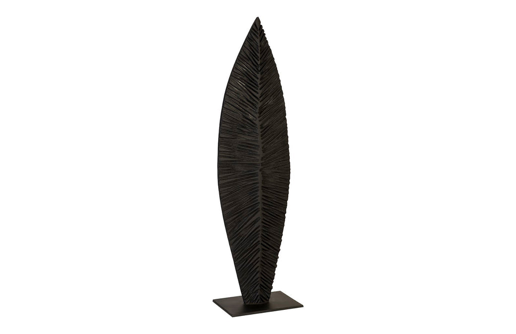 Carved Leaf on Stand, Burnt, MD