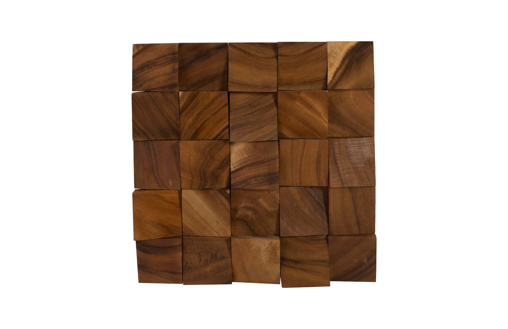 Blocks Wall Tile, Chamcha Wood, Natural