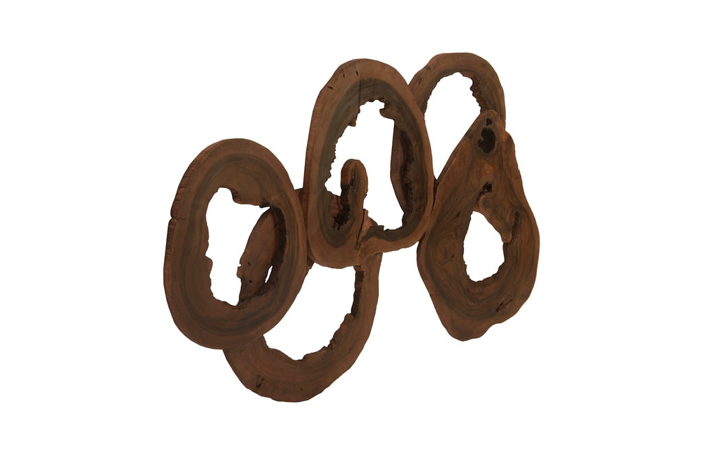Olympic Rings Wall Art, Chamcha Wood, Perfect Brown