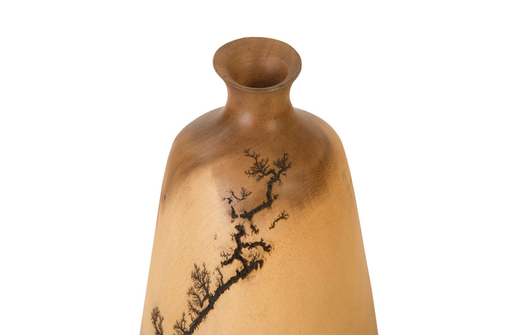 Lightning Vase, Mango Wood, Tall