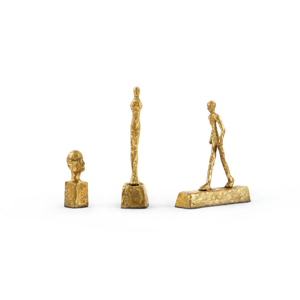 Three Forms Set of 3 Statues - Gold Leaf