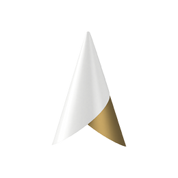 Cornet White & Brass Lamp Shade