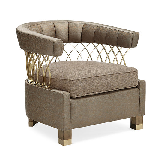Loop-De-Loo - Champagne Gold, Dappled Mink Accent Chair