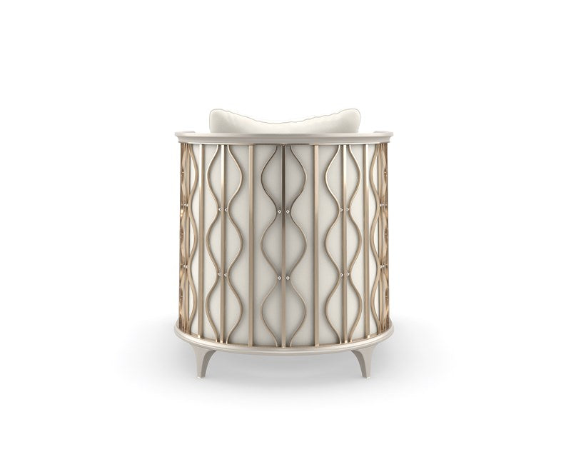 Back In Style - Taupe Paint, Whisper Of Gold Accent Chair