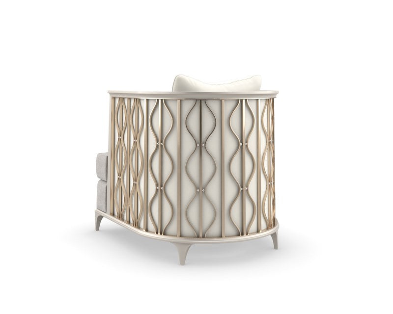 Back In Style - Taupe Paint, Whisper Of Gold Accent Chair