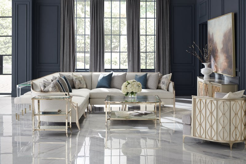 Back In Style - Taupe Paint, Whisper Of Gold Accent Chair