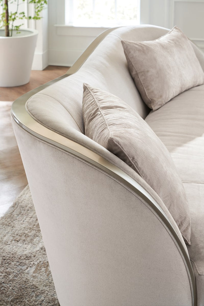 Center Pointe Sofa - Sparkling Argent, Whisper Of Gold - Uph-422-012-A