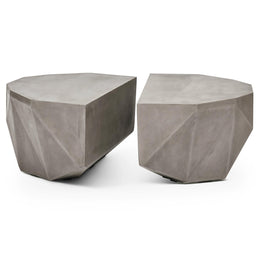 Geode Coffee Table - Set of 2 - Dark Grey