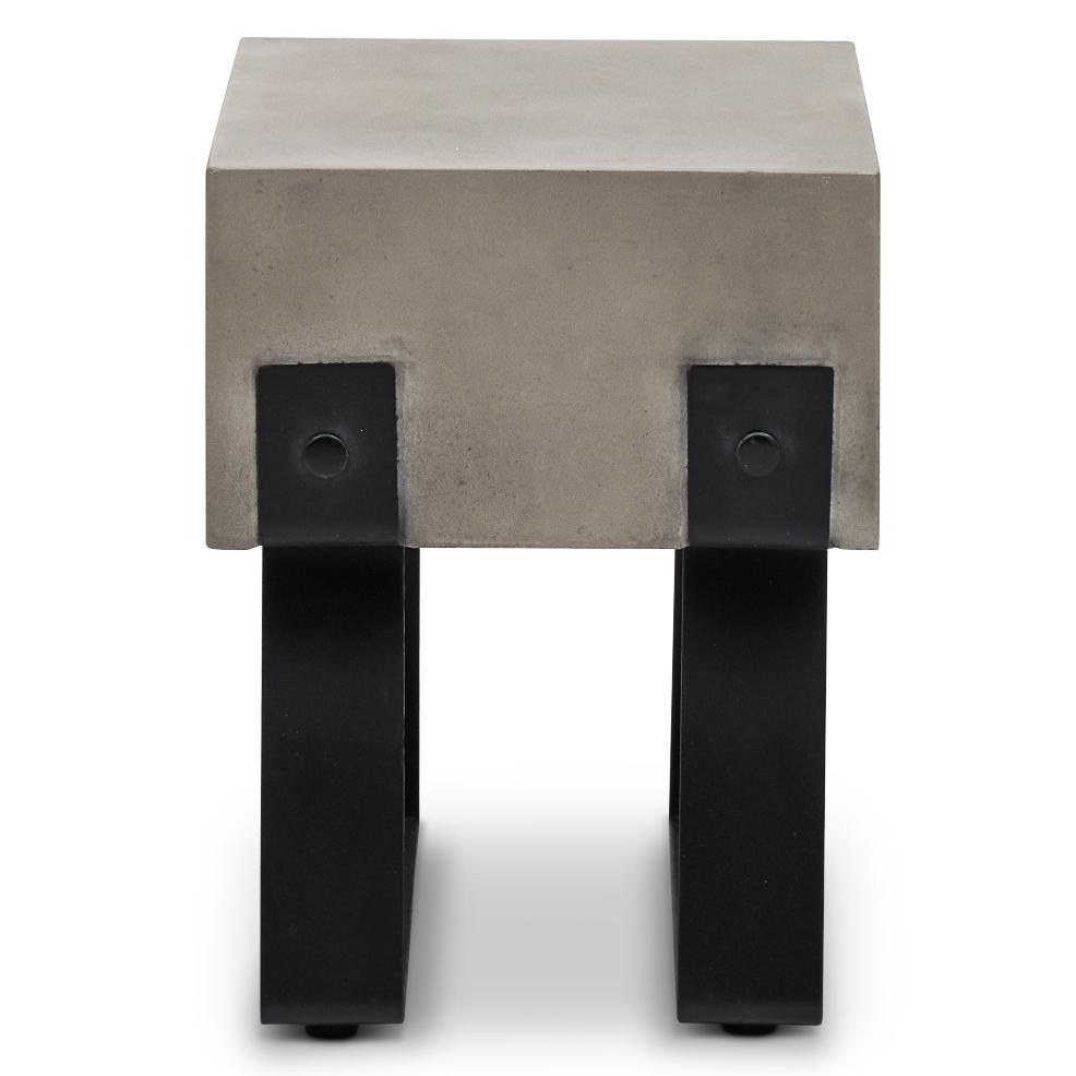 Industrial Stool - Black Legs - Dark Grey Seat